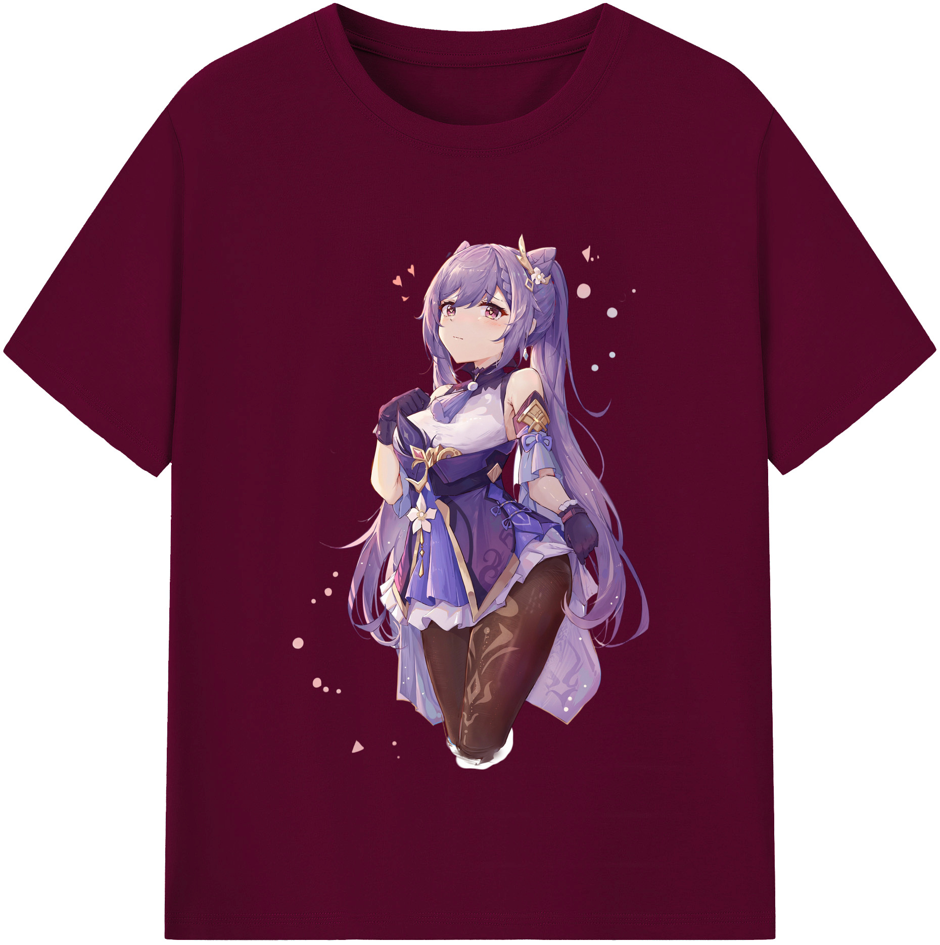 げんし神 刻晴 こくせい genshin Kokusei レディースカジュアルプリントTシャツ（綿100％）